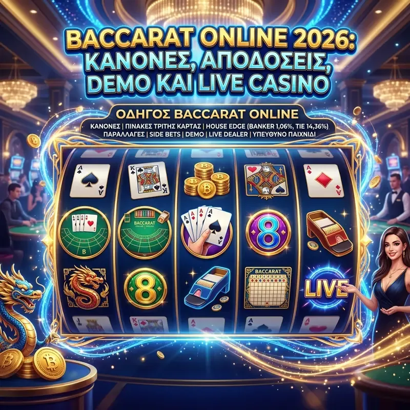 Baccarat online κανόνες, αποδόσεις, demo και
